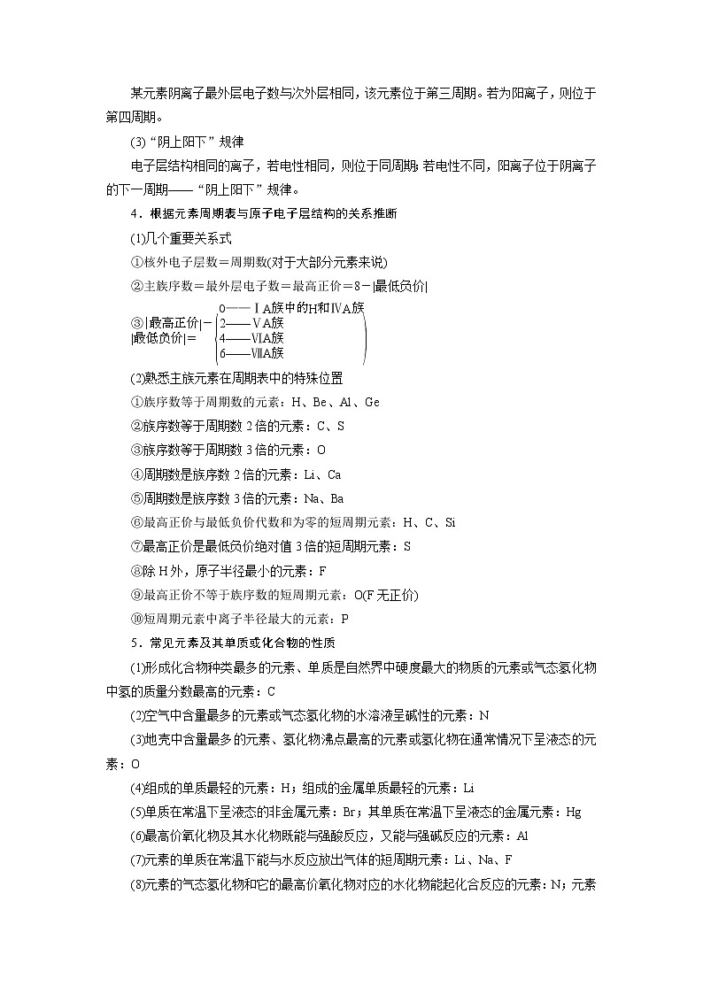 2022高考化學(xué)一輪復(fù)習(xí)教案：專題突破（五） 短周期主族元素的推斷及應(yīng)用第2頁(yè)
