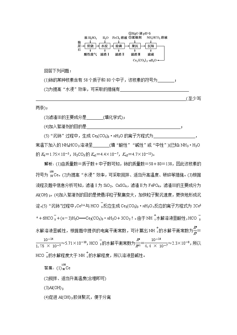 大题突破 以工艺流程为载体的无机综合题课件PPT03