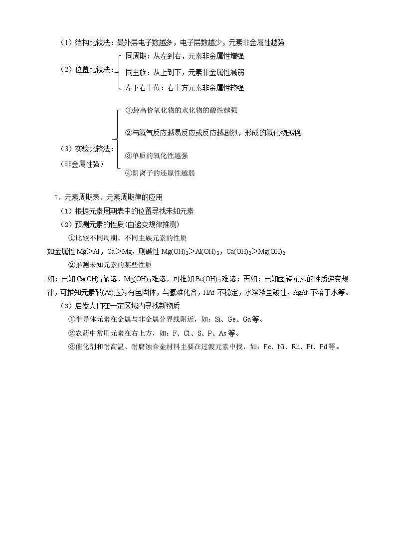 人教版高中化學(xué)必修二第2講：元素周期律學(xué)案第3頁
