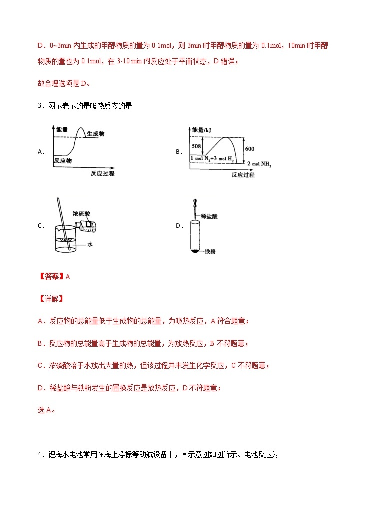 模拟卷03-2020-2021年高一化学高频考题期末组合模拟卷（苏教2019必修第二册）03