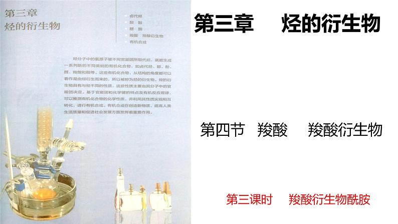 3.4.3羧酸羧酸衍生物酰胺课件【新教材】新人教版高二化学选择性必修三01