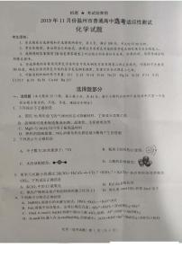 浙江省温州市2020届高三11月普通高中高考适应性测试一模化学试题含答案