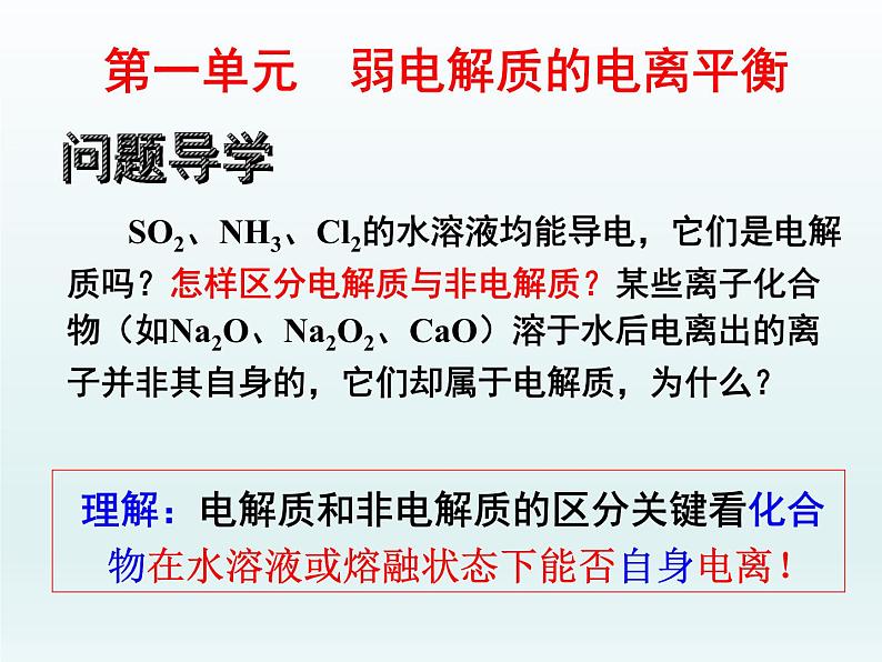 专题3 溶液中的离子反应第一单元溶液中的离子反应专题复习(必考内容)课件PPT02