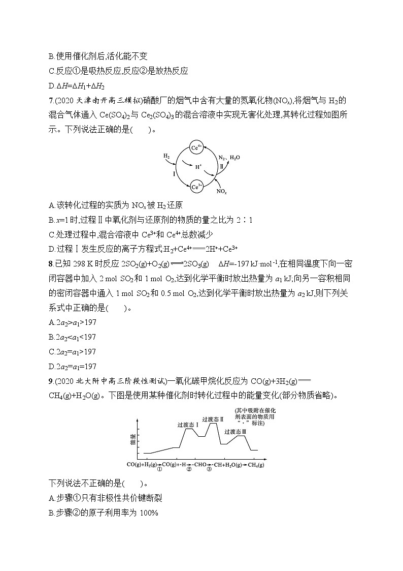 人教版新高考化学一轮复习训练- 化学反应的热效应第3页