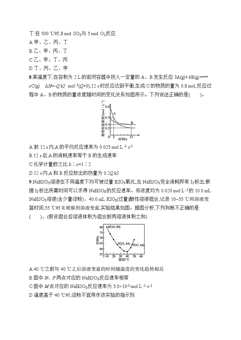 人教版新高考化学一轮复习训练-化学反应速率第3页
