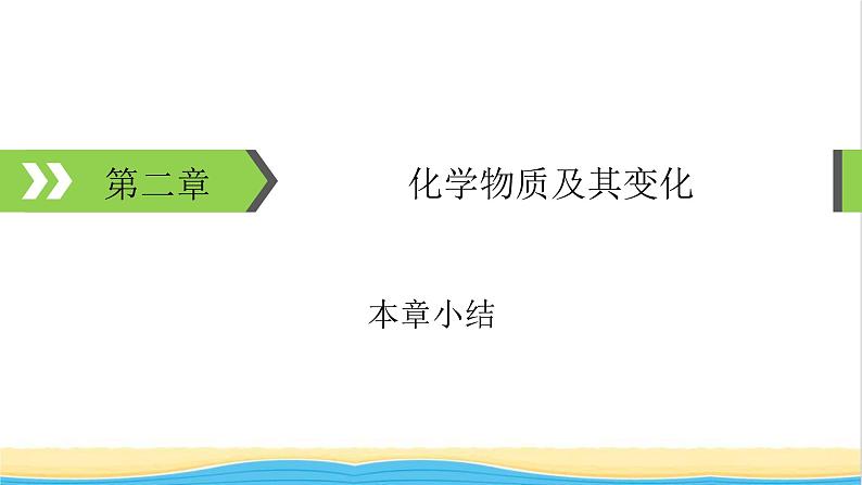 2022版高考化学一轮复习第2章化学物质及其变化本章小结课件01