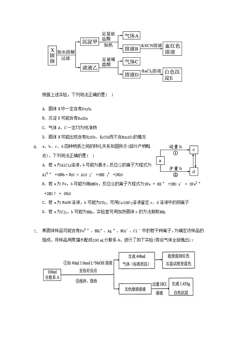 2022届高三化学一轮复习无机化学推断题专题练4无机化学推理题含解析第3页