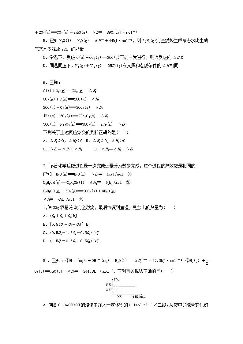 2022高考化学一轮复习专练29盖斯定律反应热的比较和计算含解析第2页