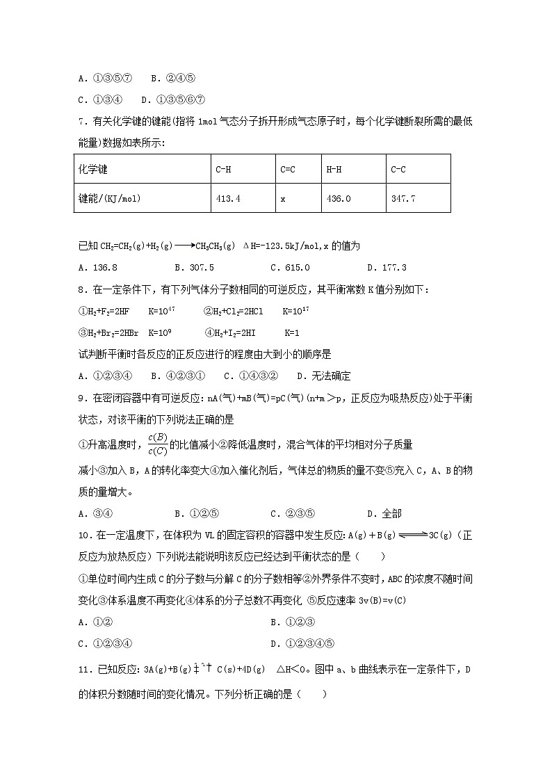 高中化学第二章化学反应方向限度与速率第二节化学反应限度五练习含解析鲁教版选择性必修1第3页