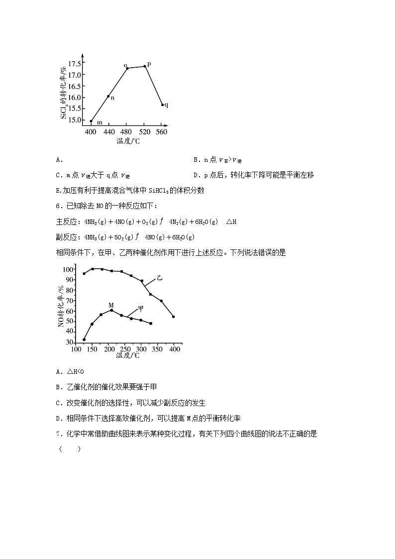 2022届高三化学一轮复习化学反应原理题型必练17与转化率有关图像的分析含解析第3页