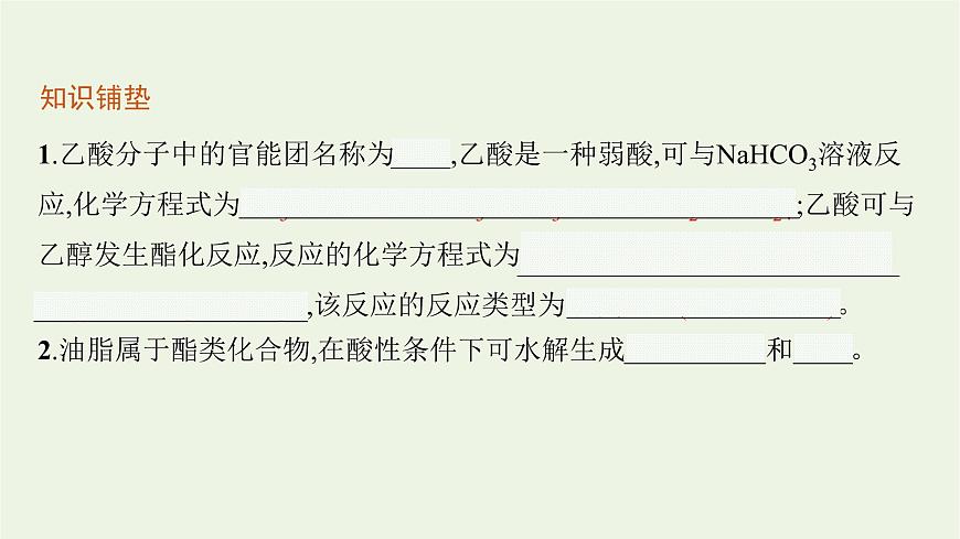 2021_2022學(xué)年新教材高中化學(xué)第2章官能團(tuán)與有機(jī)化學(xué)反應(yīng)烴的衍生物第4節(jié)第1課時(shí)羧酸酯和油脂課件魯科版選擇性必修3第4頁
