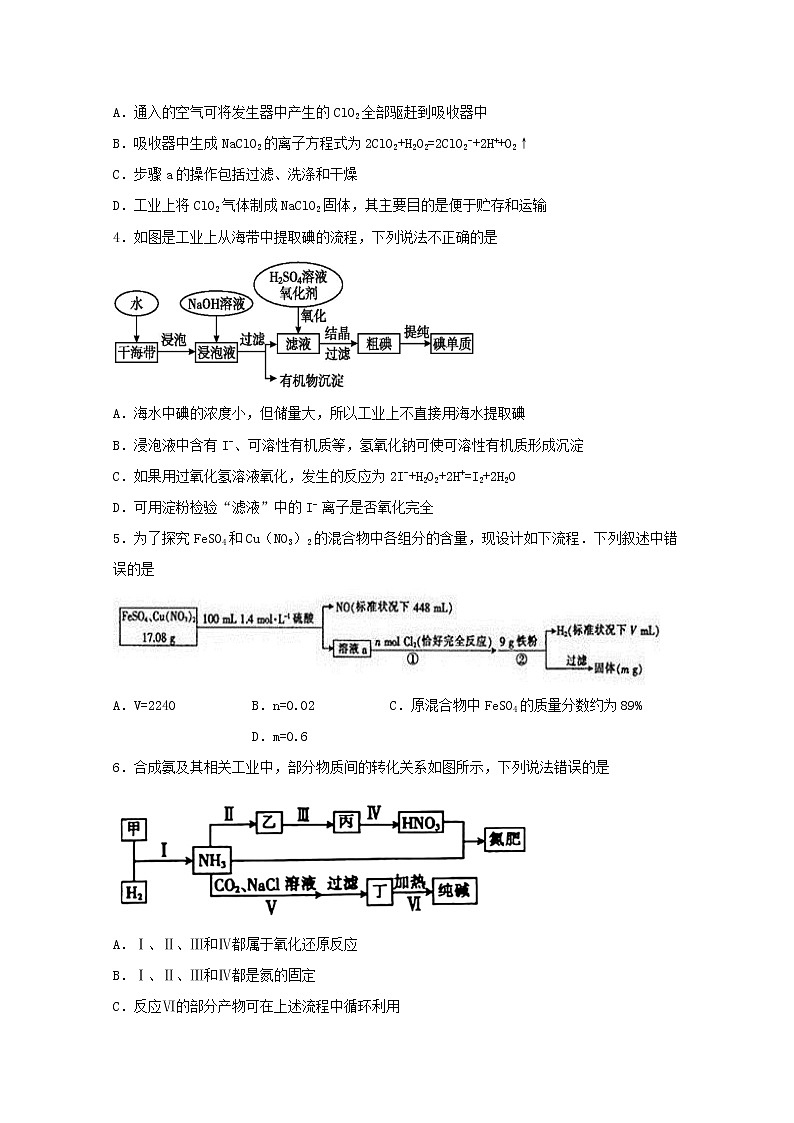 2022屆高考化學(xué)一輪復(fù)習(xí)常考題型21無機(jī)非金屬流程題選擇專練含解析第2頁