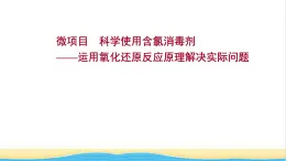 2021_2022学年新教材高中化学第2章元素与物质世界微项目科学使用含氯消毒剂__运用氧化还原反应原理解决实际问题课件鲁科版必修1