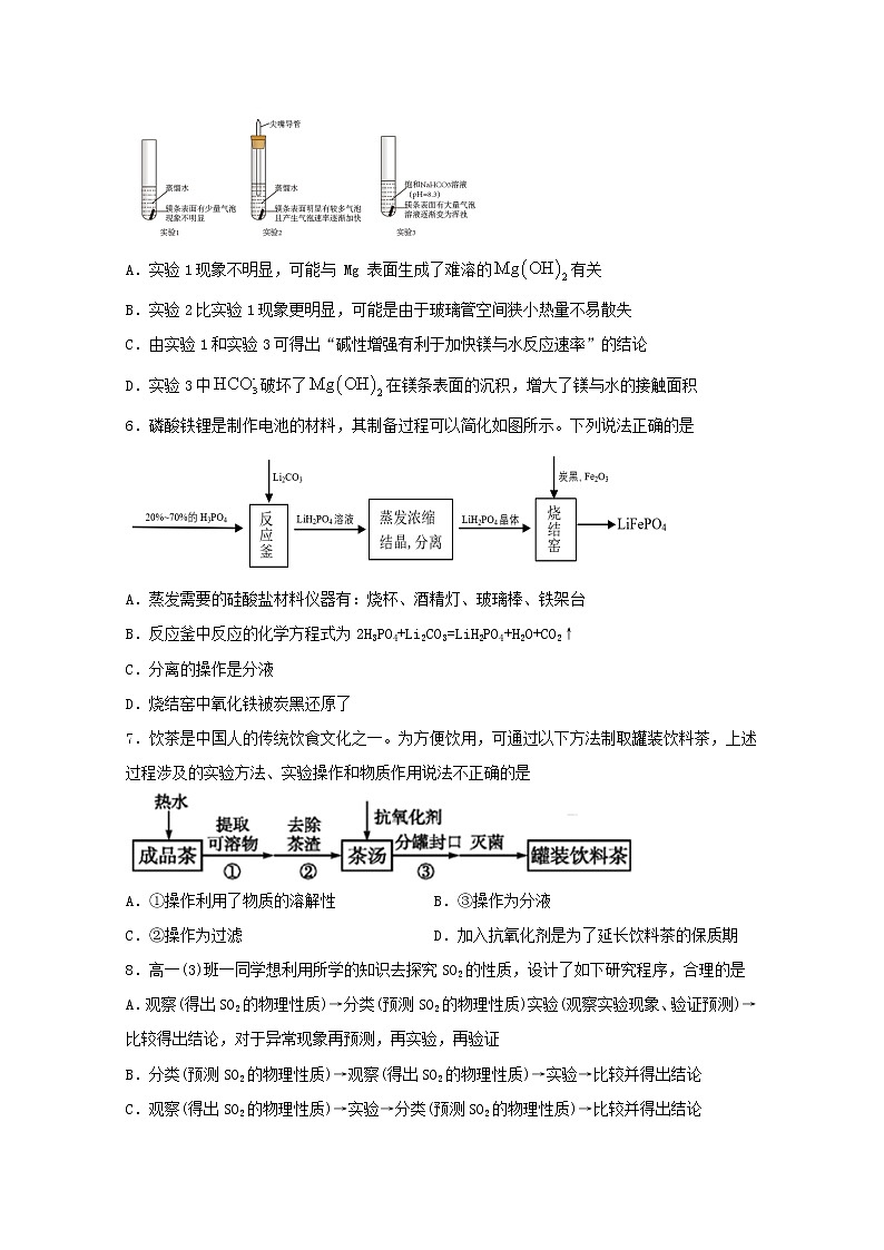 2022届高三化学一轮复习实验专题强化练28生产生活实际问题的探究含解析第2页