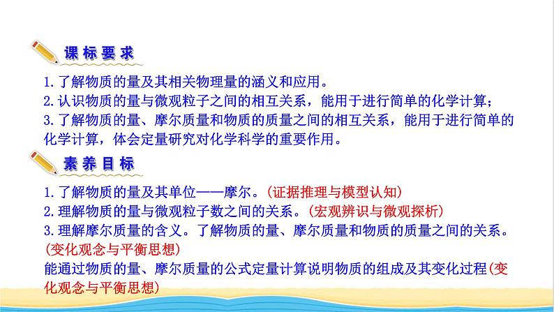 高中化学第1章认识化学科学3第1课时物质的量及其单位__摩尔摩尔质量课件鲁科版必修第一册03
