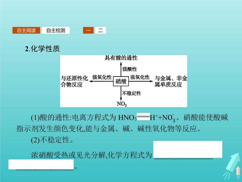 2021_2022学年高中化学第3章自然界中的元素第2节第3课时硝酸人类活动对氮循环的影响课件鲁科版必修104