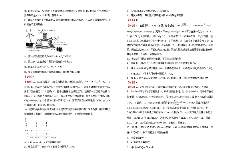 (新高考)2022届高三二轮综合卷 化学(三) 教师版第3页
