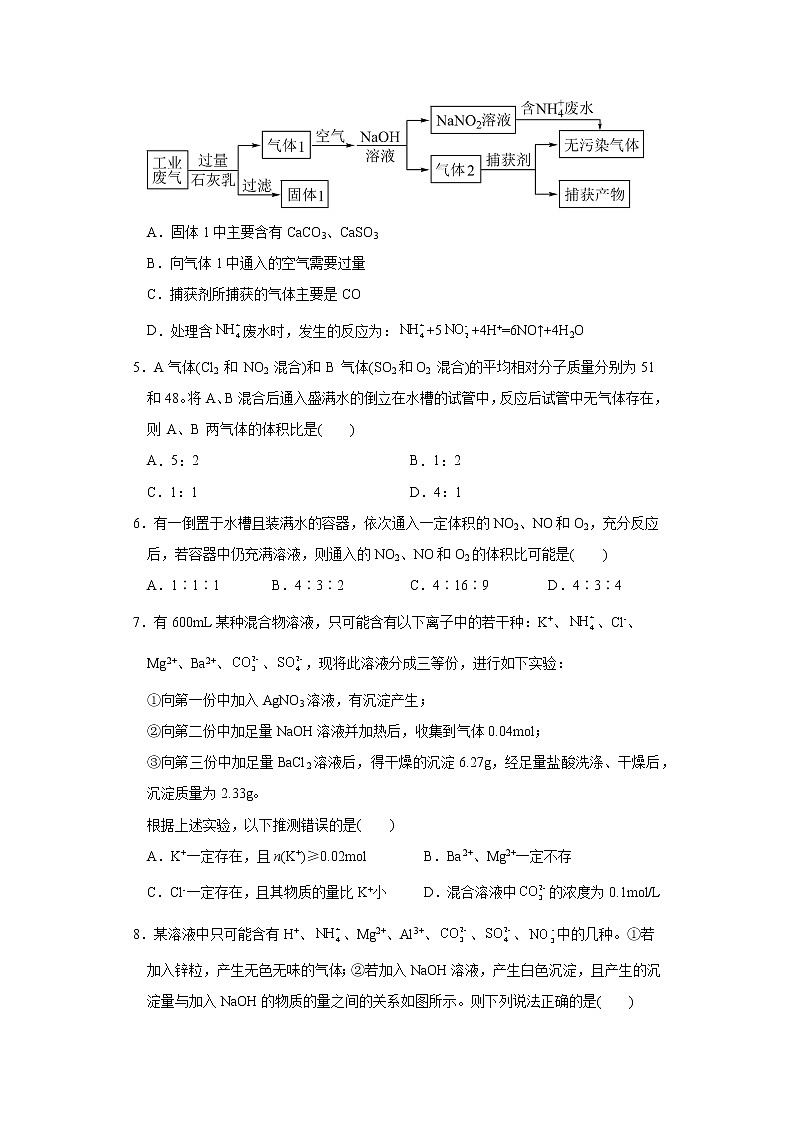 【强化训练】第五章第2节第1課时氮及其化合物 练习+答案 2021-2022学年上学期高一化学人教版(2019)必修第二册第2页