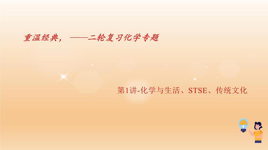 2022屆高三化學(xué)二輪復(fù)習(xí)第1講-化學(xué)與生活、STSE、傳統(tǒng)文化課件第1頁