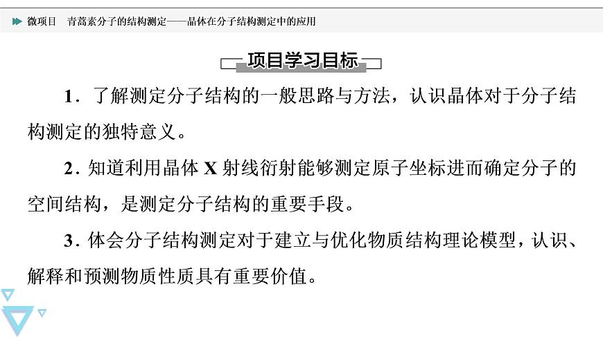 2021-2022學(xué)年高中化學(xué)新魯科版選擇性必修2 第3章微項(xiàng)目　青蒿素分子的結(jié)構(gòu)測定——晶體在分子結(jié)構(gòu)測定中的應(yīng)用 課件第2頁