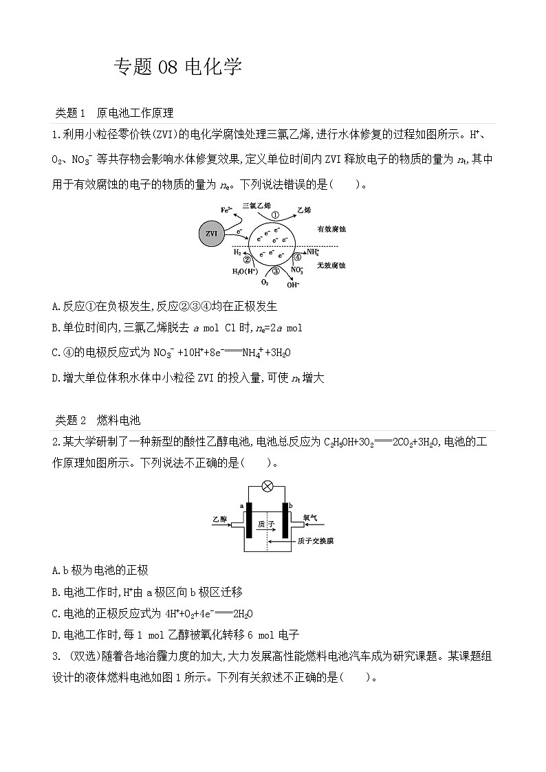 【精准狂刷08】专题08电化学第1页