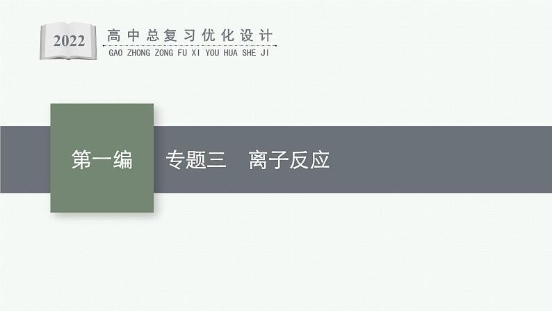 人教版新高考化学二轮复习课件 离子反应01