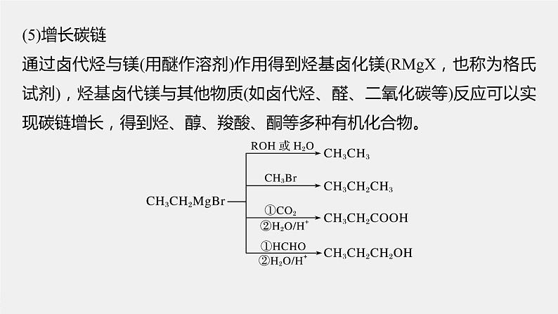 高中化学苏教版(2021)选择性必修3 专题5 微专题7 卤代烃的形成及在有机合成中的“桥梁”作用(26张PPT)第8页