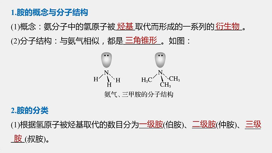 高中化學(xué)蘇教版（2021）選擇性必修3 專題5  第二單元　胺和酰胺（74張PPT）第5頁