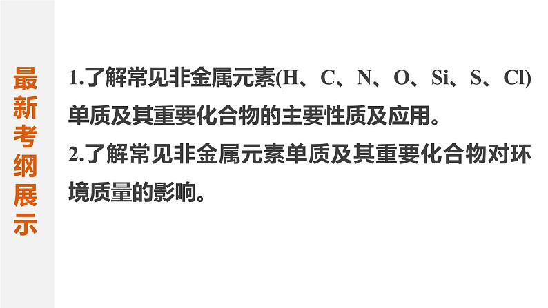 【考前三个月】2022届高考化学(2019新人教版)考前专题复习课件:专题4 常见非金属元素及其化合物第2页