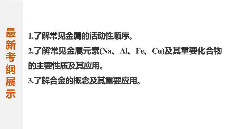 【考前三个月】2022届高考化学(2019新人教版)考前专题复习课件:专题4 常见金属元素及其化合物第2页