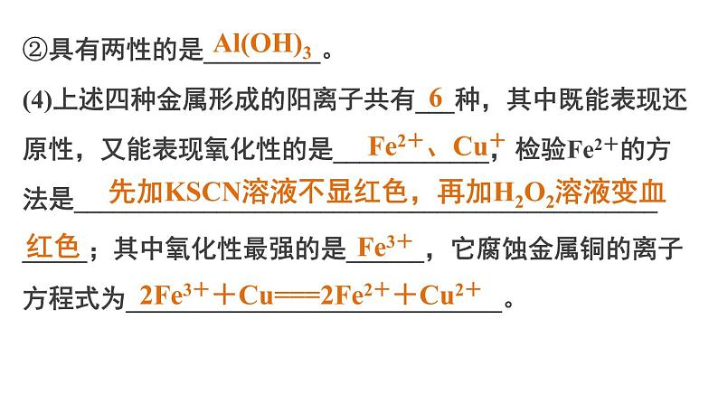 【考前三个月】2022届高考化学(2019新人教版)考前专题复习课件:专题4 常见金属元素及其化合物第7页