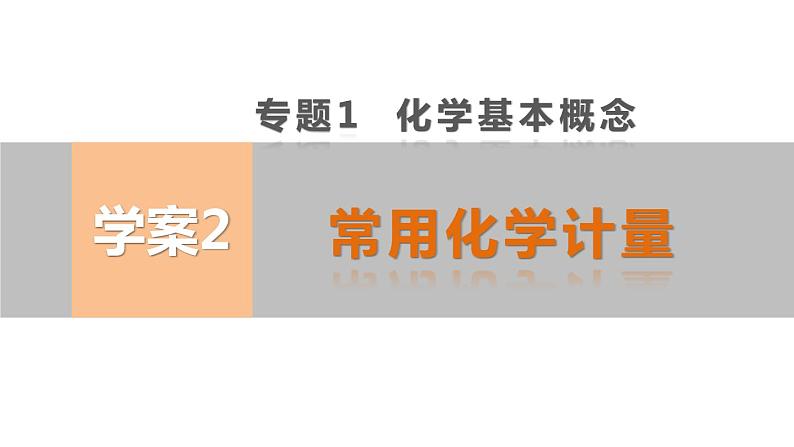 【考前三个月】2022届高考化学(2019新人教版)考前专题复习课件:专题1 常用化学计量第1页