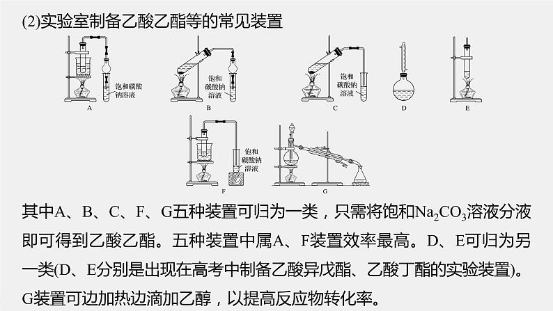 高中化学苏教版(2021)选择性必修3 专题4 微专题5 乙酸乙酯的制备实验及拓展(24张PPT)03