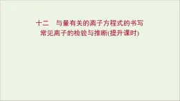 福建专用2021_2022学年新教材高中化学课时练12与量有关的离子方程式的书写常见离子的检验与推断提升课时课件鲁科版必修1