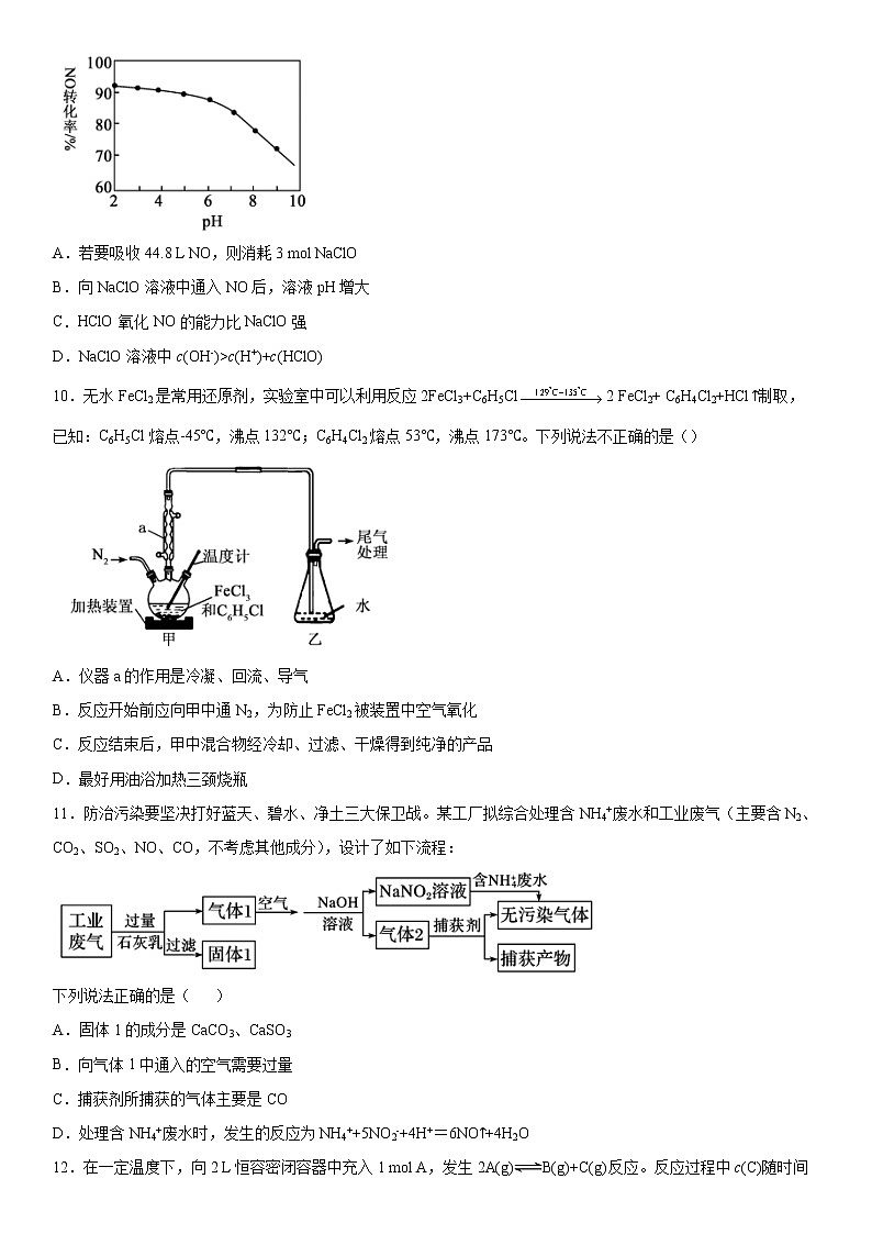 2020届山东省枣庄高三二模化学试卷及答案03
