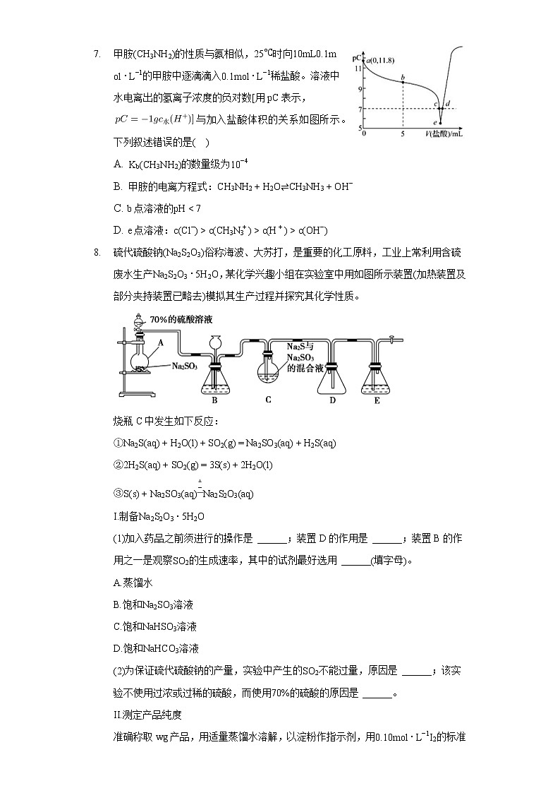 2020-2021学年四川省成都七中高三(下)月考化学试卷(5月份)03