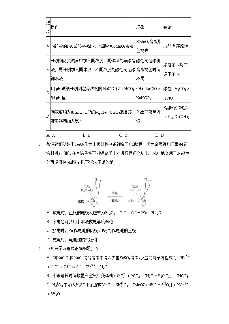 2020-2021学年广东省广州市中山大学附中高三(下)月考化学试卷(3月份)第2页