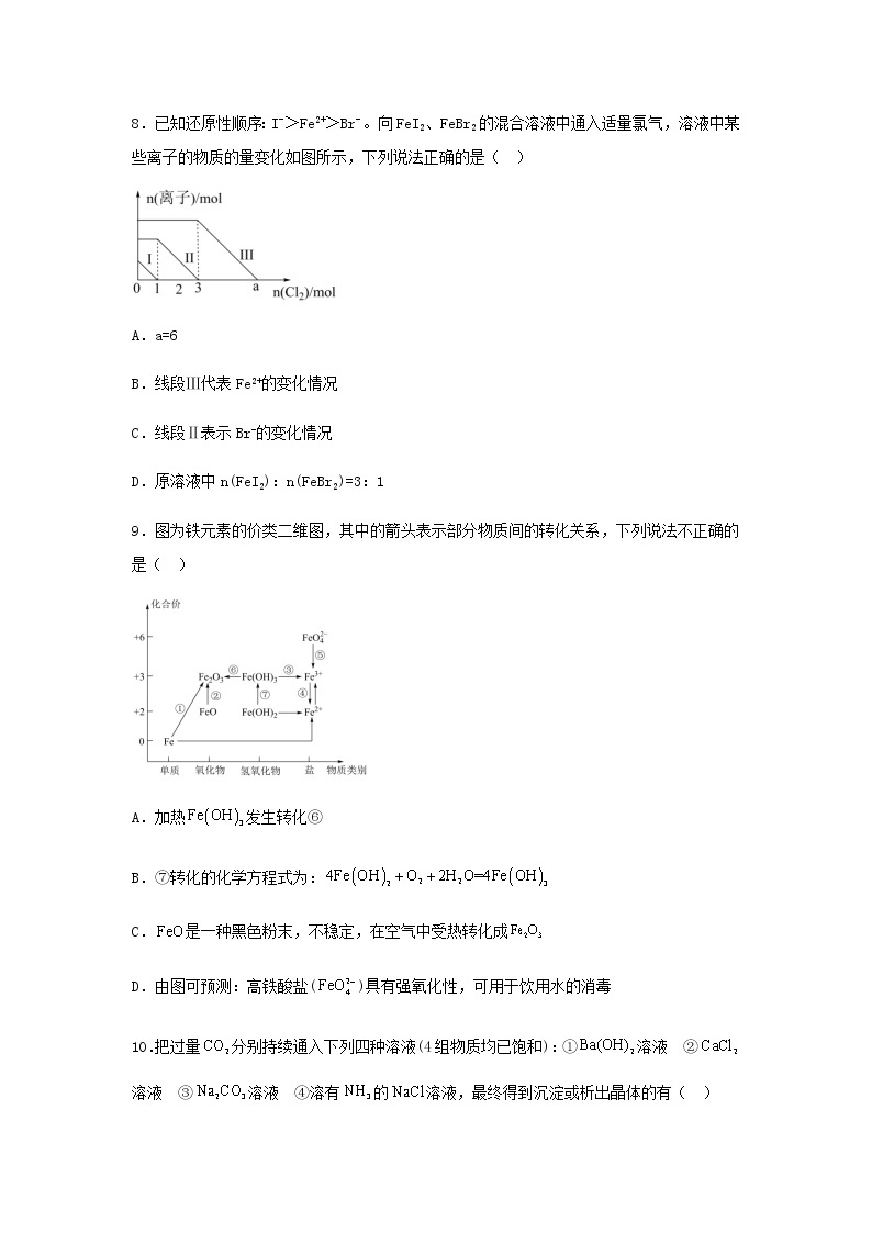 2021-2022学年黑龙江省鹤岗市第一中学高一上学期期末考试化学试题含答案03