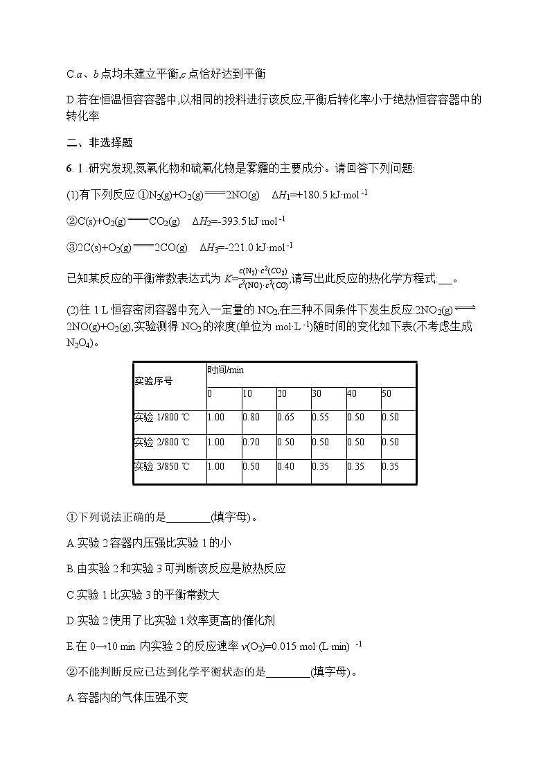 苏教版(2019)高考一轮复习专题质检卷七 化学反应速率和化学平衡03