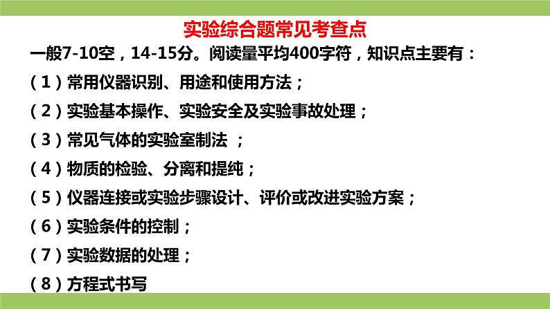 2021届高考化学三轮复习专项冲刺:综合实验(二) 课件PPT02