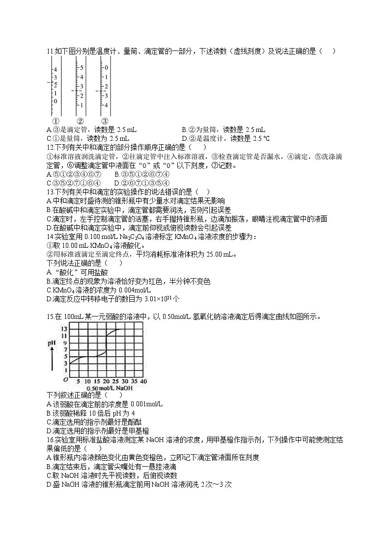 专题18 《定量实验》专题训练-学生版-2022年高考化学二轮复习专题冲刺(上海专用)第2页