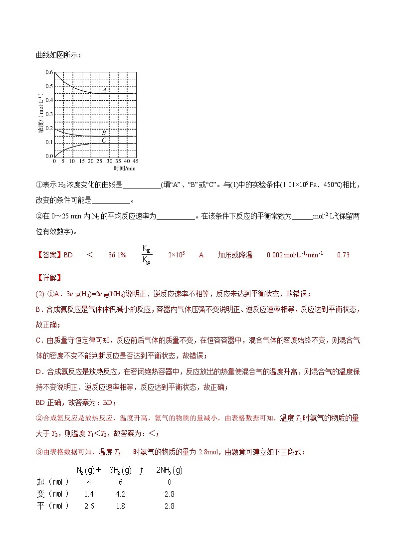 难点4 三段式应用与速率常数- 高考化学专练【热点·重点·难点】03