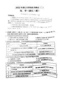 2022年湛江市普通高考测试（二）化学试卷及答案（湛江二模）