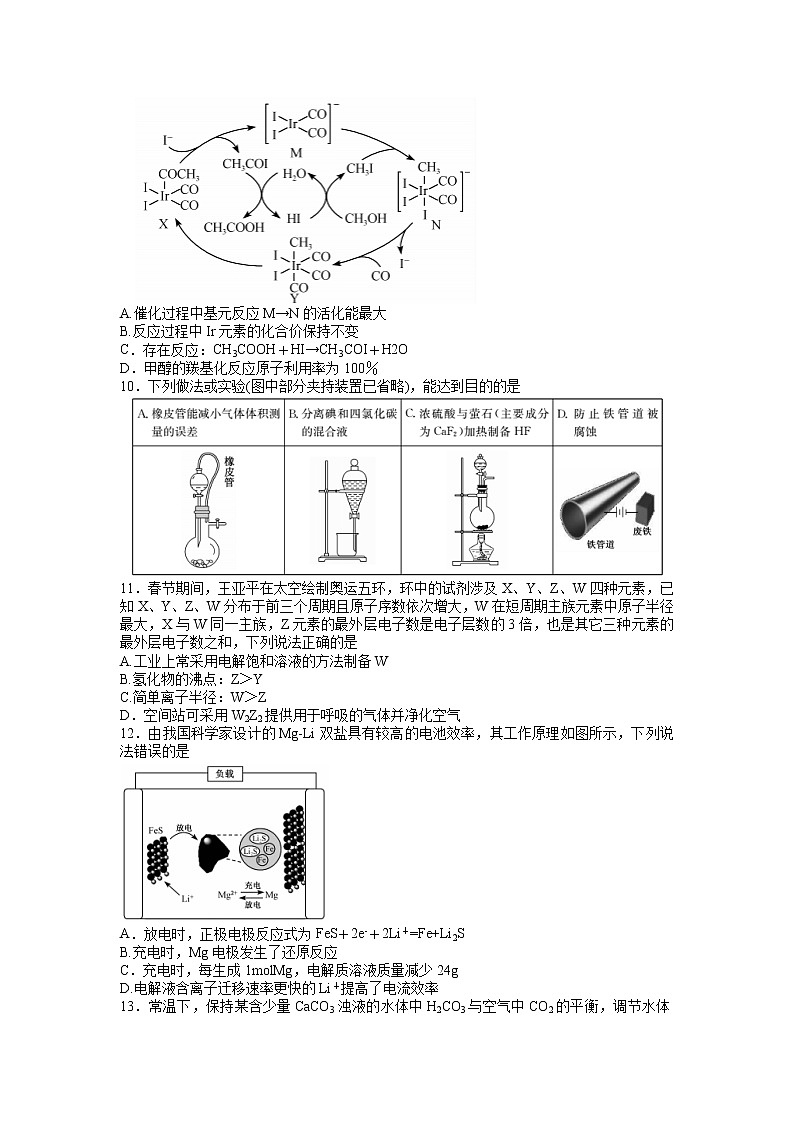 2022安徽省合肥市高三三模化学试卷第2页
