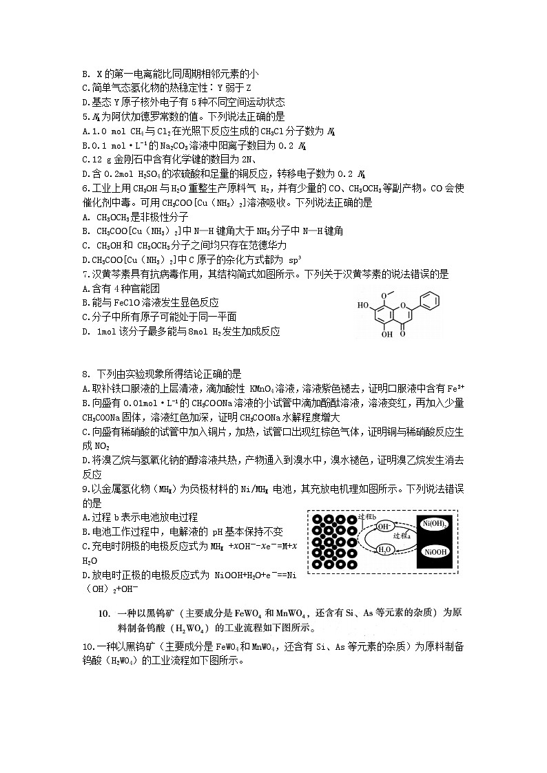 2022届山东省潍坊市高三二模统考(4月)化学试题第2页