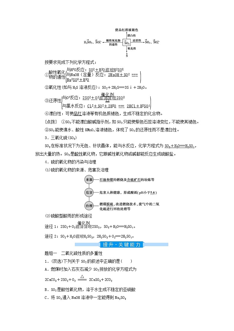 高考化学一轮复习第4章非金属及其重要化合物第2讲硫及其重要化合物学案02
