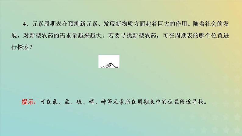 新人教版高中化学必修第一册第四章物质结构元素周期律第二节第二课时元素周期表和元素周期律的应用课件第6页