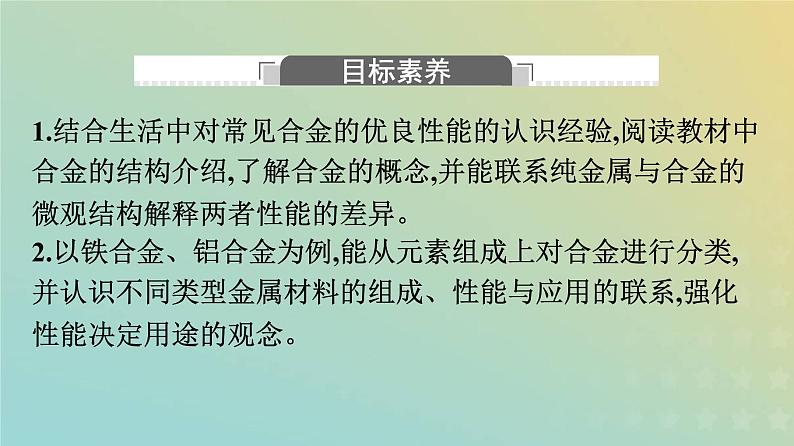 新人教版高中化学必修第一册第三章铁金属材料第二节第1课时合金金属材料课件第2页