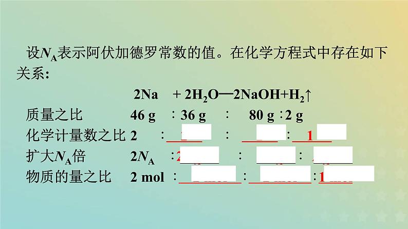 新人教版高中化学必修第一册第三章铁金属材料第二节第2课时物质的量在化学方程式计算中的应用课件05