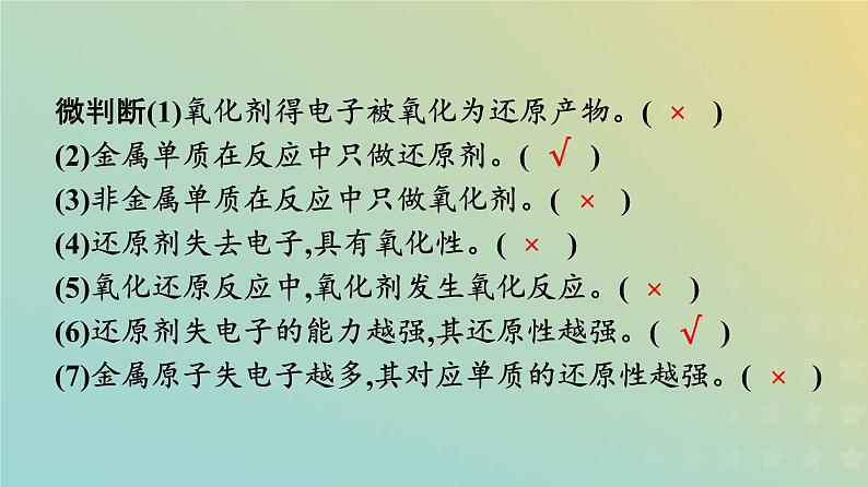 新人教版高中化学必修第一册第一章物质及其变化第三节第2课时氧化剂和还原剂课件第7页